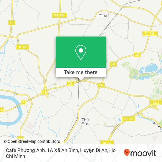 Cafe Phương Anh, 1A Xã An Bình, Huyện Dĩ An map