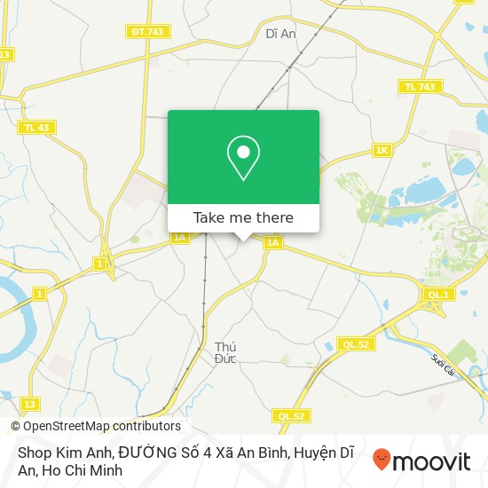 Shop Kim Anh, ĐƯỜNG Số 4 Xã An Bình, Huyện Dĩ An map