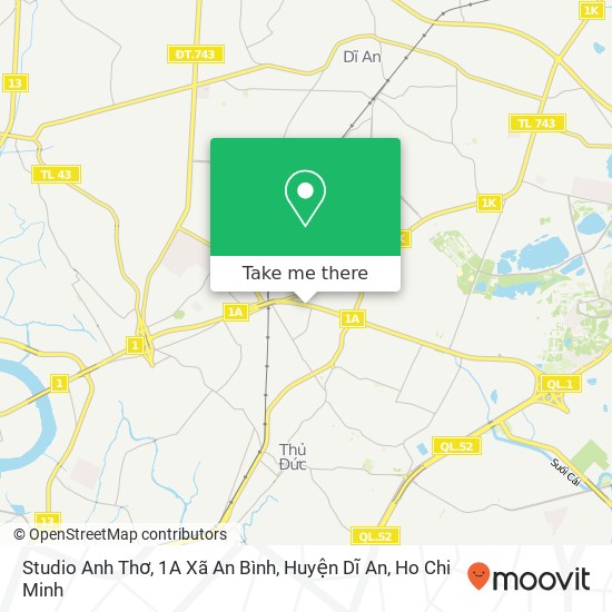 Studio Anh Thơ, 1A Xã An Bình, Huyện Dĩ An map