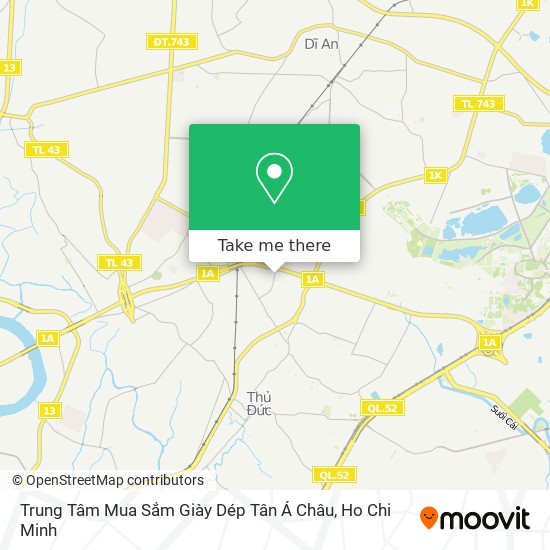 Trung Tâm Mua Sắm Giày Dép Tân Á Châu map