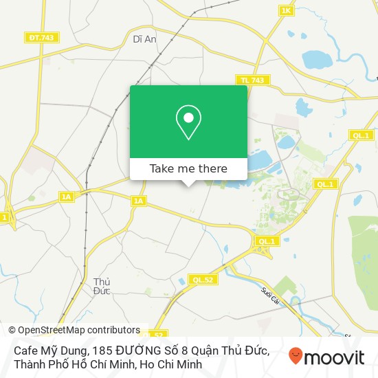 Cafe Mỹ Dung, 185 ĐƯỜNG Số 8 Quận Thủ Đức, Thành Phố Hồ Chí Minh map