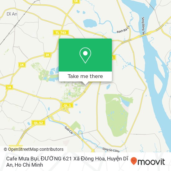 Cafe Mưa Bụi, ĐƯỜNG 621 Xã Đông Hòa, Huyện Dĩ An map