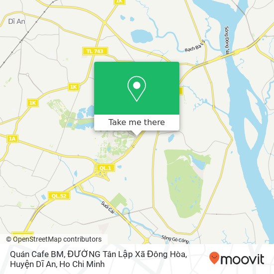 Quán Cafe BM, ĐƯỜNG Tân Lập Xã Đông Hòa, Huyện Dĩ An map