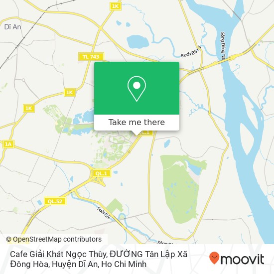 Cafe Giải Khát Ngọc Thùy, ĐƯỜNG Tân Lập Xã Đông Hòa, Huyện Dĩ An map