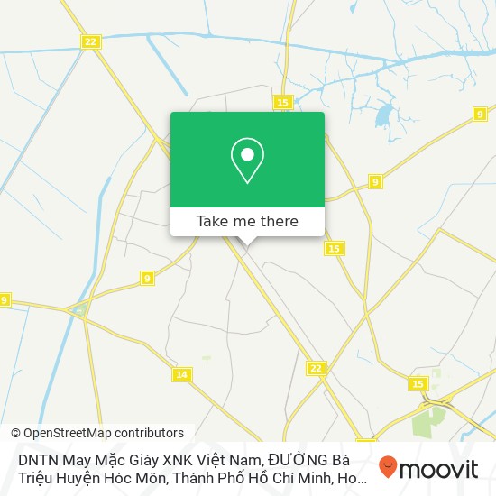 DNTN May Mặc Giày XNK Việt Nam, ĐƯỜNG Bà Triệu Huyện Hóc Môn, Thành Phố Hồ Chí Minh map