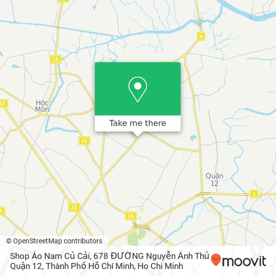 Shop Áo Nam Củ Cải, 678 ĐƯỜNG Nguyễn Ảnh Thủ Quận 12, Thành Phố Hồ Chí Minh map