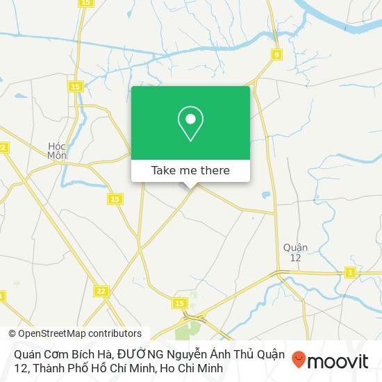 Quán Cơm Bích Hà, ĐƯỜNG Nguyễn Ảnh Thủ Quận 12, Thành Phố Hồ Chí Minh map