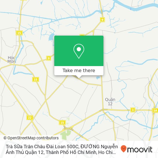 Trà Sữa Trân Châu Đài Loan 500C, ĐƯỜNG Nguyễn Ảnh Thủ Quận 12, Thành Phố Hồ Chí Minh map