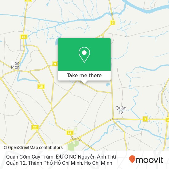 Quán Cơm Cây Tràm, ĐƯỜNG Nguyễn Ảnh Thủ Quận 12, Thành Phố Hồ Chí Minh map