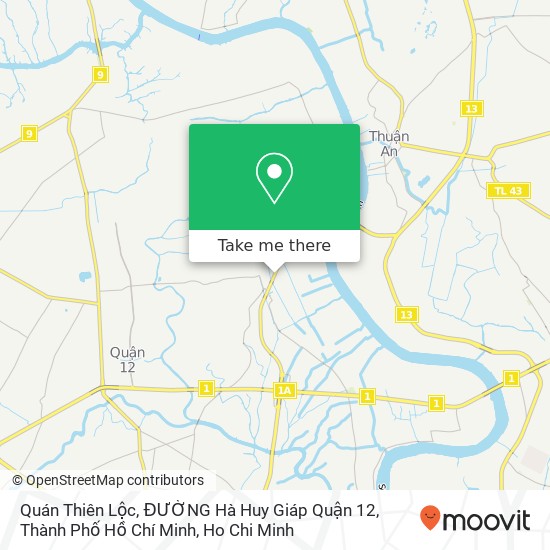 Quán Thiên Lộc, ĐƯỜNG Hà Huy Giáp Quận 12, Thành Phố Hồ Chí Minh map