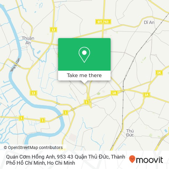 Quán Cơm Hồng Anh, 953 43 Quận Thủ Đức, Thành Phố Hồ Chí Minh map