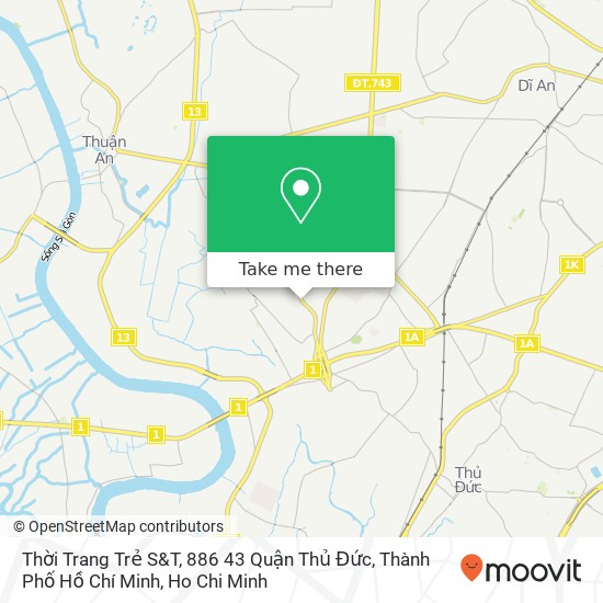 Thời Trang Trẻ S&T, 886 43 Quận Thủ Đức, Thành Phố Hồ Chí Minh map