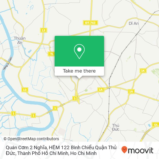 Quán Cơm 2 Nghĩa, HẺM 122 Bình Chiểu Quận Thủ Đức, Thành Phố Hồ Chí Minh map