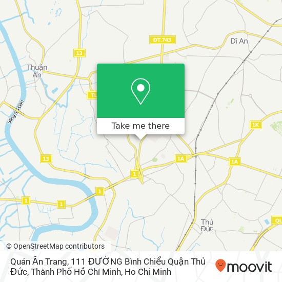 Quán Ăn Trang, 111 ĐƯỜNG Bình Chiểu Quận Thủ Đức, Thành Phố Hồ Chí Minh map