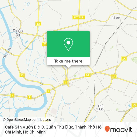 Cafe Sân Vườn D & D, Quận Thủ Đức, Thành Phố Hồ Chí Minh map