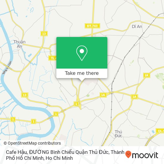 Cafe Hậu, ĐƯỜNG Bình Chiểu Quận Thủ Đức, Thành Phố Hồ Chí Minh map