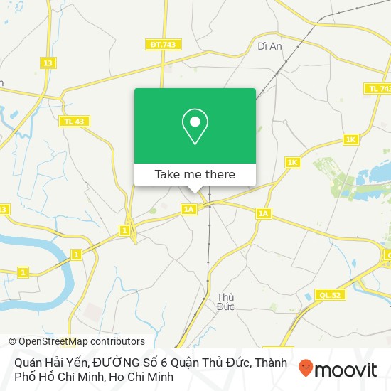Quán Hải Yến, ĐƯỜNG Số 6 Quận Thủ Đức, Thành Phố Hồ Chí Minh map