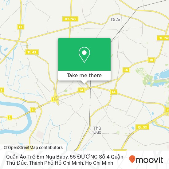 Quần Áo Trẻ Em Nga Baby, 55 ĐƯỜNG Số 4 Quận Thủ Đức, Thành Phố Hồ Chí Minh map