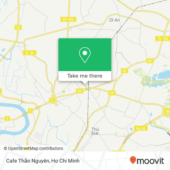 Cafe Thảo Nguyên, ĐẠI LỘ Độc Lập Xã An Bình, Huyện Dĩ An map