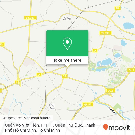 Quần Áo Việt Tiến, 111 1K Quận Thủ Đức, Thành Phố Hồ Chí Minh map