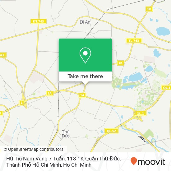 Hủ Tíu Nam Vang 7 Tuấn, 118 1K Quận Thủ Đức, Thành Phố Hồ Chí Minh map
