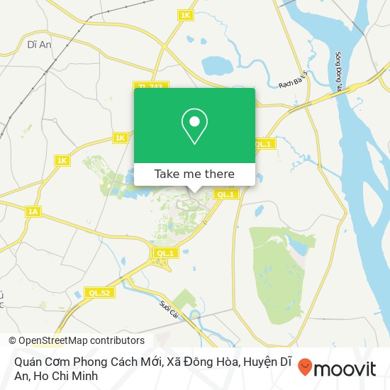 Quán Cơm Phong Cách Mới, Xã Đông Hòa, Huyện Dĩ An map