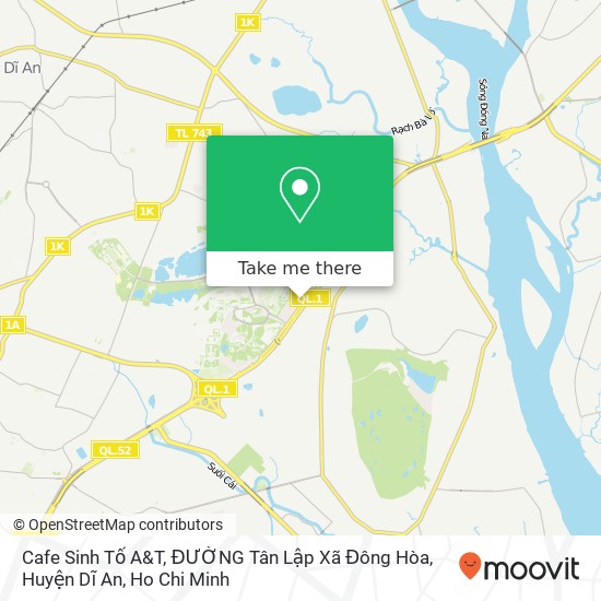 Cafe Sinh Tố A&T, ĐƯỜNG Tân Lập Xã Đông Hòa, Huyện Dĩ An map