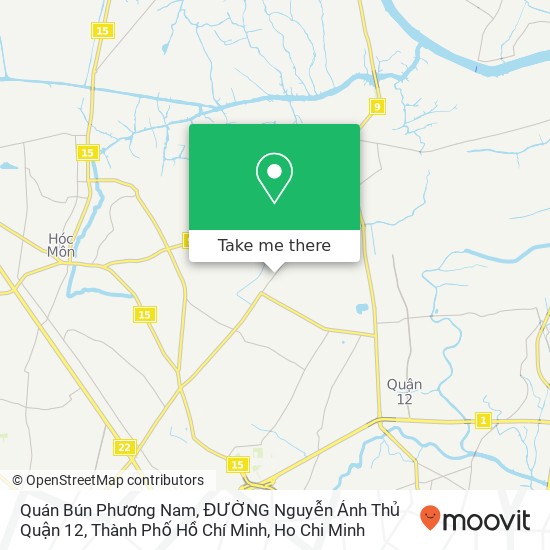 Quán Bún Phương Nam, ĐƯỜNG Nguyễn Ảnh Thủ Quận 12, Thành Phố Hồ Chí Minh map