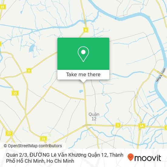 Quán 2 / 3, ĐƯỜNG Lê Văn Khương Quận 12, Thành Phố Hồ Chí Minh map