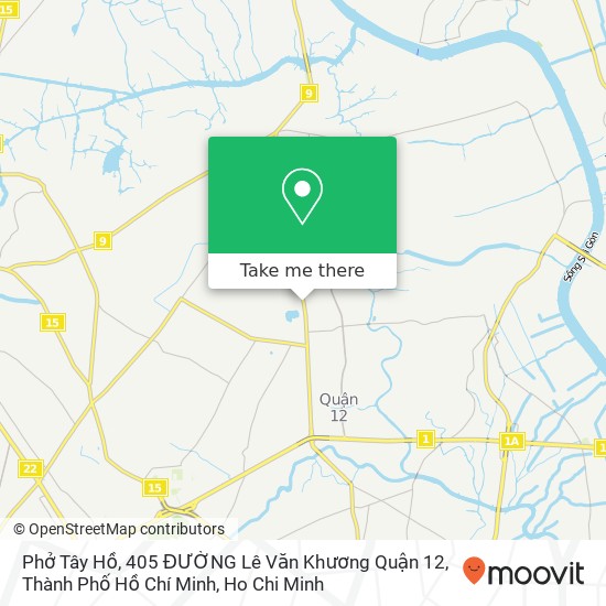 Phở Tây Hồ, 405 ĐƯỜNG Lê Văn Khương Quận 12, Thành Phố Hồ Chí Minh map