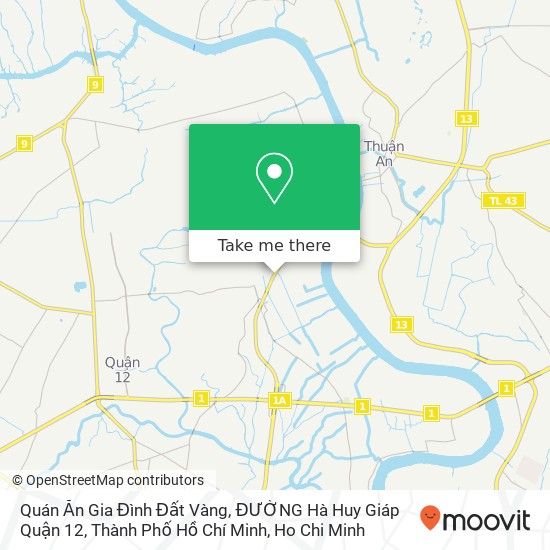 Quán Ăn Gia Đình Đất Vàng, ĐƯỜNG Hà Huy Giáp Quận 12, Thành Phố Hồ Chí Minh map