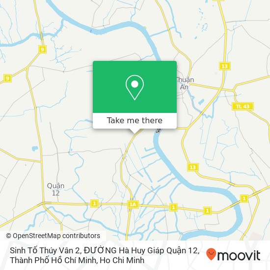 Sinh Tố Thúy Vân 2, ĐƯỜNG Hà Huy Giáp Quận 12, Thành Phố Hồ Chí Minh map