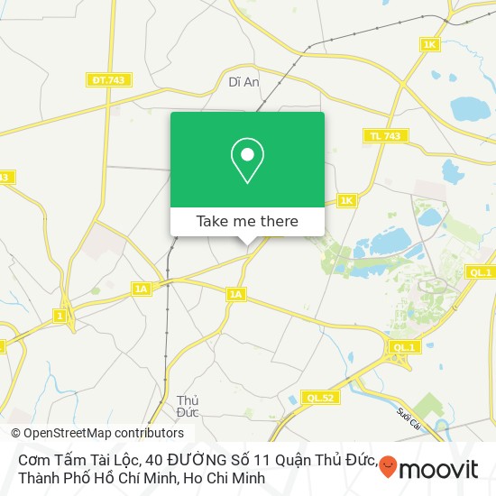 Cơm Tấm Tài Lộc, 40 ĐƯỜNG Số 11 Quận Thủ Đức, Thành Phố Hồ Chí Minh map