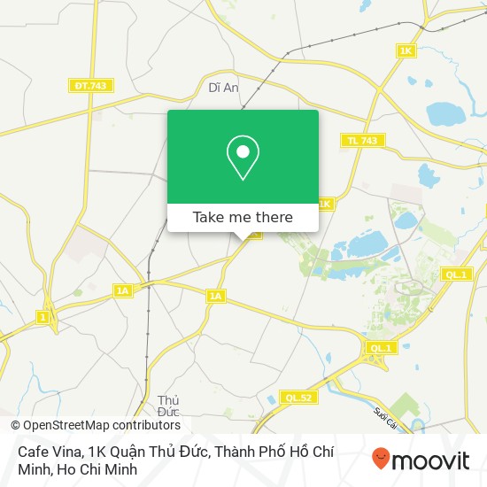 Cafe Vina, 1K Quận Thủ Đức, Thành Phố Hồ Chí Minh map