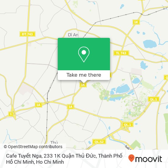 Cafe Tuyết Nga, 233 1K Quận Thủ Đức, Thành Phố Hồ Chí Minh map