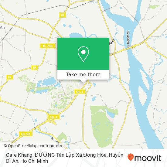 Cafe Khang, ĐƯỜNG Tân Lập Xã Đông Hòa, Huyện Dĩ An map