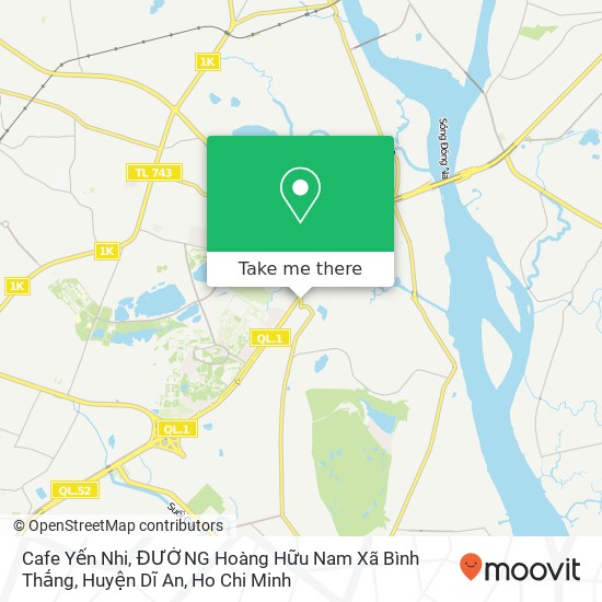 Cafe Yến Nhi, ĐƯỜNG Hoàng Hữu Nam Xã Bình Thắng, Huyện Dĩ An map