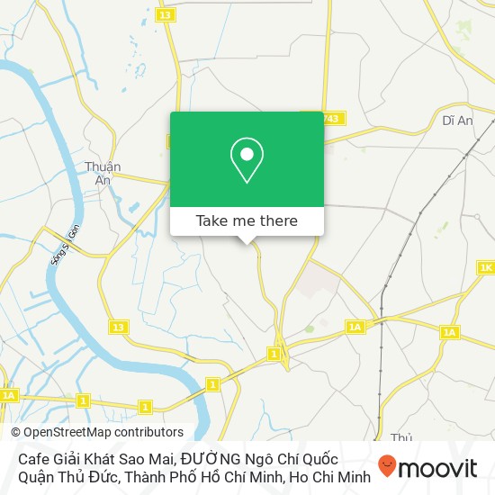 Cafe Giải Khát Sao Mai, ĐƯỜNG Ngô Chí Quốc Quận Thủ Đức, Thành Phố Hồ Chí Minh map