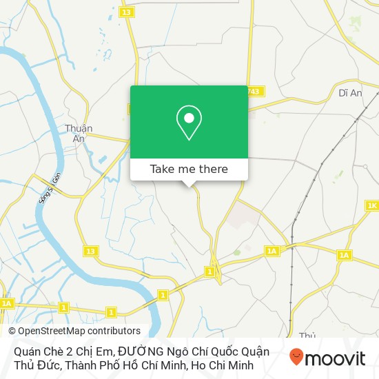 Quán Chè 2 Chị Em, ĐƯỜNG Ngô Chí Quốc Quận Thủ Đức, Thành Phố Hồ Chí Minh map