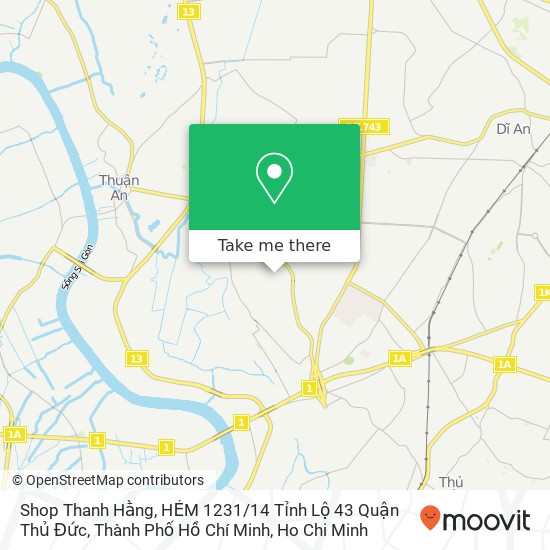 Shop Thanh Hằng, HẺM 1231 / 14 Tỉnh Lộ 43 Quận Thủ Đức, Thành Phố Hồ Chí Minh map