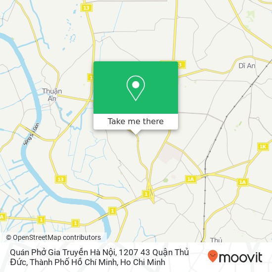 Quán Phở Gia Truyền Hà Nội, 1207 43 Quận Thủ Đức, Thành Phố Hồ Chí Minh map