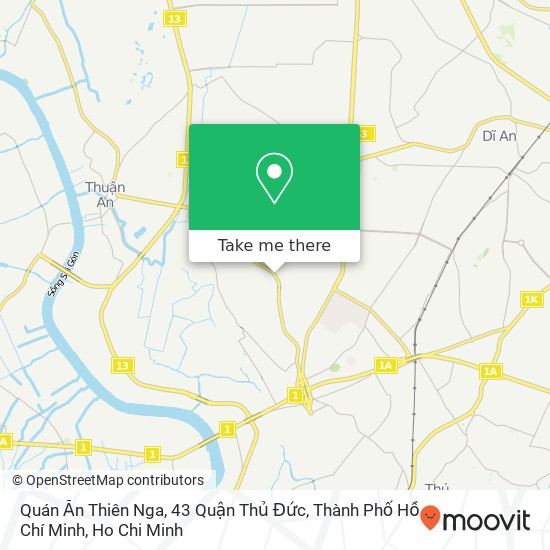 Quán Ăn Thiên Nga, 43 Quận Thủ Đức, Thành Phố Hồ Chí Minh map