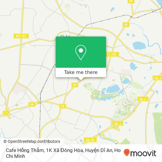 Cafe Hồng Thắm, 1K Xã Đông Hòa, Huyện Dĩ An map