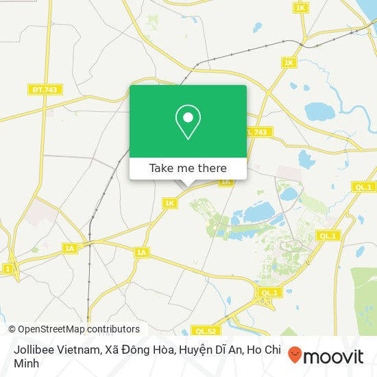 Jollibee Vietnam, Xã Đông Hòa, Huyện Dĩ An map