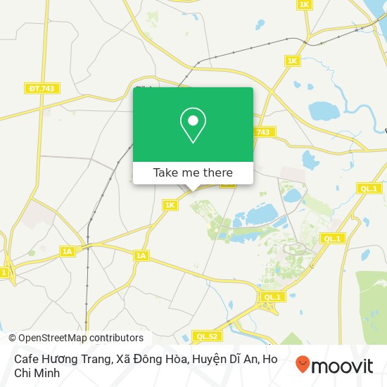 Cafe Hương Trang, Xã Đông Hòa, Huyện Dĩ An map