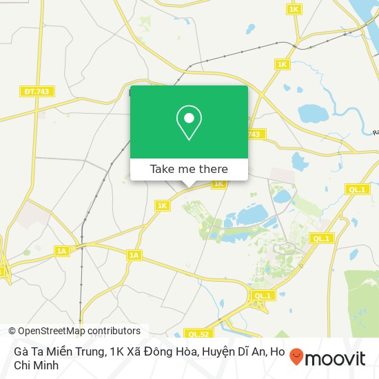 Gà Ta Miền Trung, 1K Xã Đông Hòa, Huyện Dĩ An map