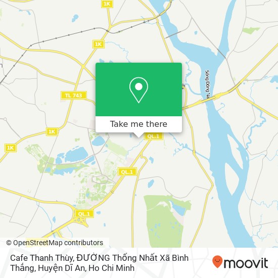 Cafe Thanh Thùy, ĐƯỜNG Thống Nhất Xã Bình Thắng, Huyện Dĩ An map