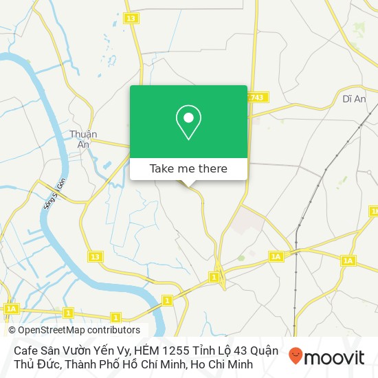 Cafe Sân Vườn Yến Vy, HẺM 1255 Tỉnh Lộ 43 Quận Thủ Đức, Thành Phố Hồ Chí Minh map