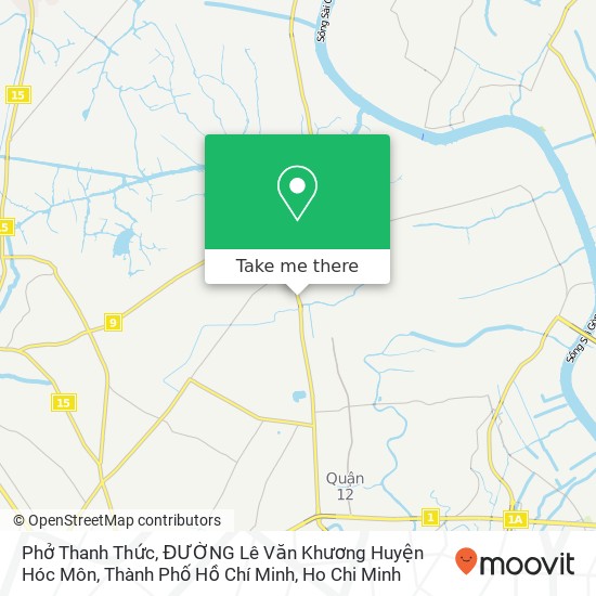 Phở Thanh Thức, ĐƯỜNG Lê Văn Khương Huyện Hóc Môn, Thành Phố Hồ Chí Minh map