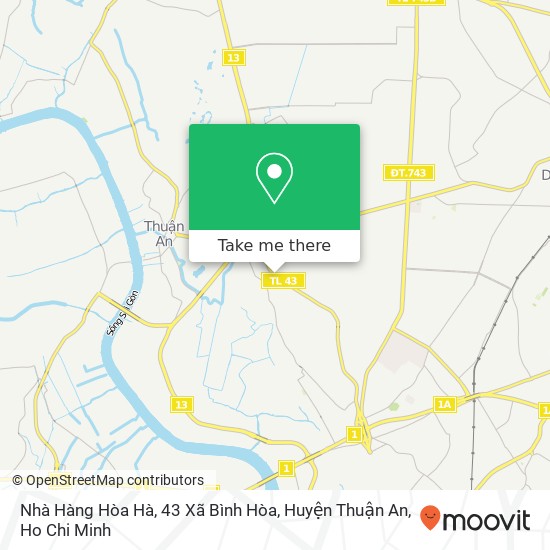 Nhà Hàng Hòa Hà, 43 Xã Bình Hòa, Huyện Thuận An map